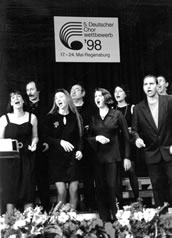 Auf dem Prüfstand: Chorwettbewerb 1998 in Regensburg. Foto: Archiv