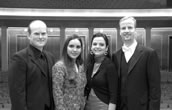 ARD-Preisträger in der Kategorie Konzert- und Liedgesang: Colin Balzer, Carolina Ullrich, Roxana Constantinescu, Peter Schöne. Foto: ARD