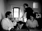 Werkstattteilnehmer: v. l.n.r. Valerio Sannicandro, Titus Engel (hinten), Oliver Schneller. 