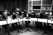 Lebhafte Runde im Studio des Bayerischen Rundfunks. V.li.n.re.: Gerrit-Michael Wedel, Marlen Reichert, Theo Geißler, Beate Kayser, Florian-Malte Leibrecht. Alle Fotos: Martin Hufner