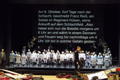 Tobias Schabel (Saldorf), Michael Ihnow (Chronist), Chor und Extra-Chor. Foto: Thilo Beu