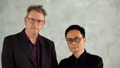 Manos Tsangaris, Präsident der Akademie der Künste, Anh-Linh Ngo, Vizepräsident. Foto: Marcus Lieberenz