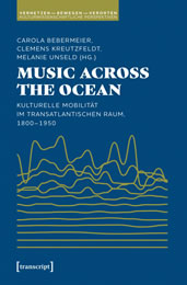 Carola Bebermeier / Clemens Kreutzfeldt / Melanie Unseld (Hg.): „Music across the Ocean – Kulturelle Mobilität im transatlantischen Raum 1800–1950“, Bielefeld 2025: Transkript, 325 S. mit zahlr. Abb., 49,- Euro